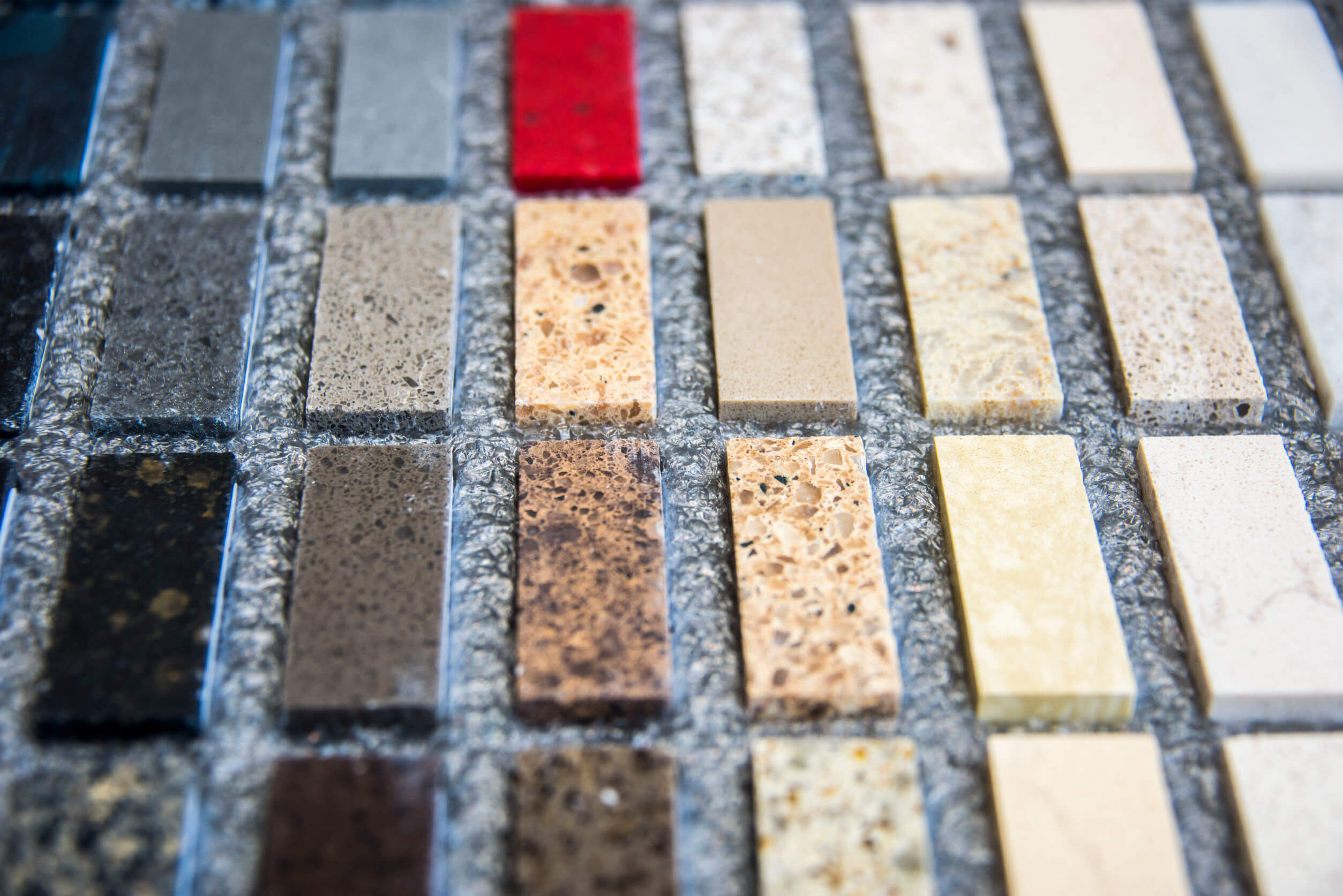 multiple stone counter sample colours